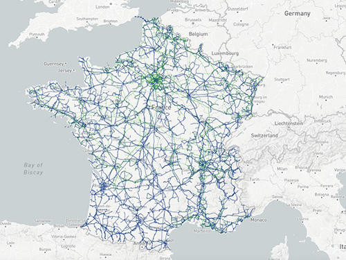 Cartographie des infrastructures de réseaux de gaz et d'électricité
